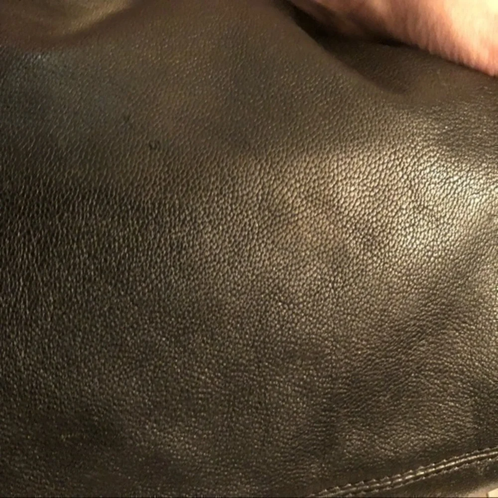 Michael kors black leather gathered bag